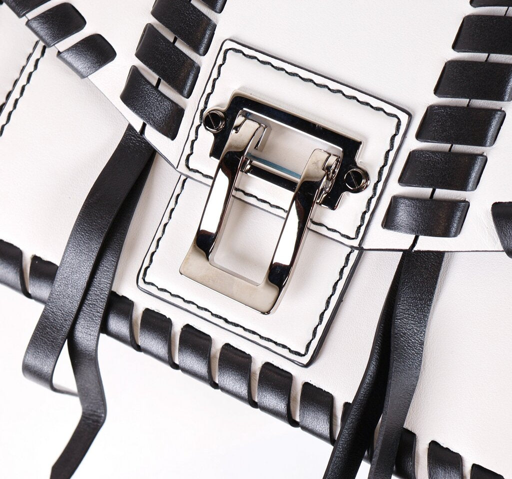 Black and White Hava Shoulder Bag