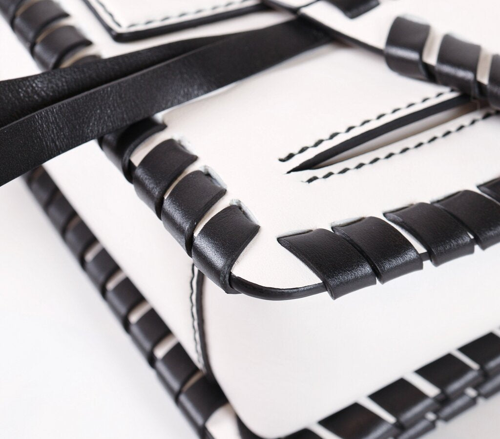 Black and White Hava Shoulder Bag