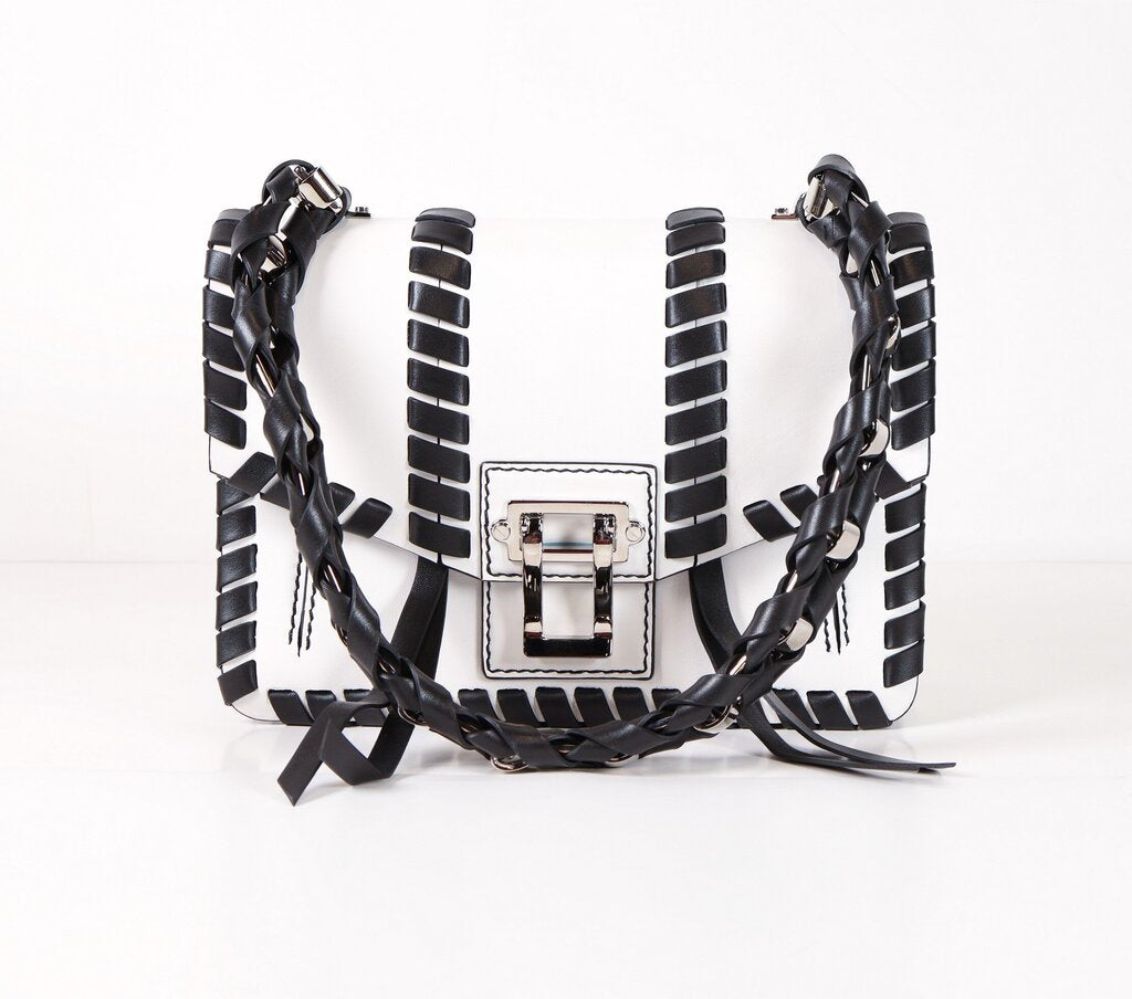 Black and White Hava Shoulder Bag