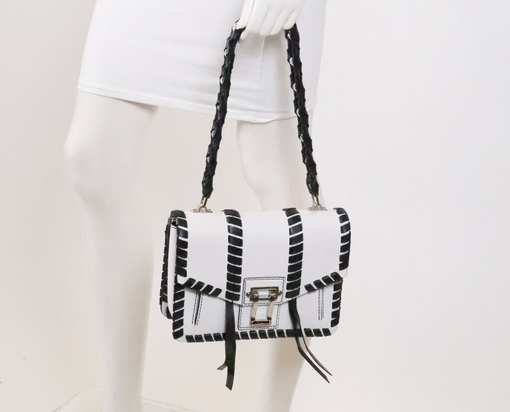 Black and White Hava Shoulder Bag