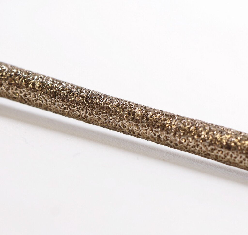 Gold Tone Plating over Sterling Textured Pendant Lariat