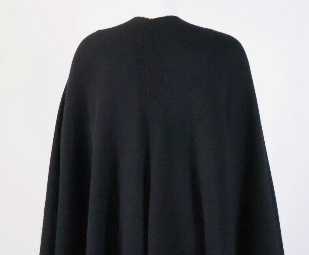 Black Cashmere Cape (M/L)