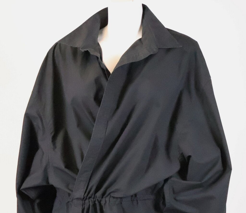 Black Asymmetric Poplin Tunic (M)