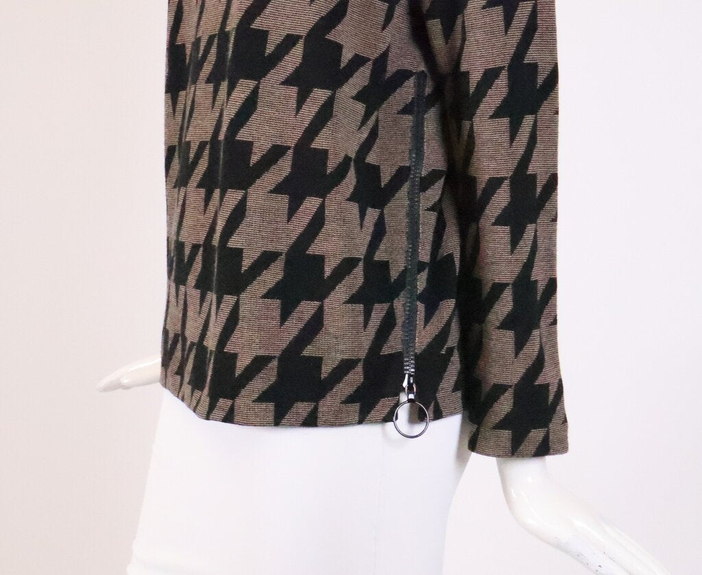 Tan and Black Houndstooth Sweater (S)