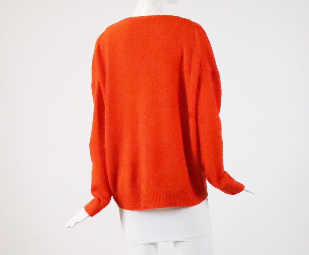 Bright Orange V-Neck Sweater (M)