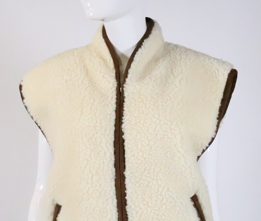 White Shearling Vest (XS)