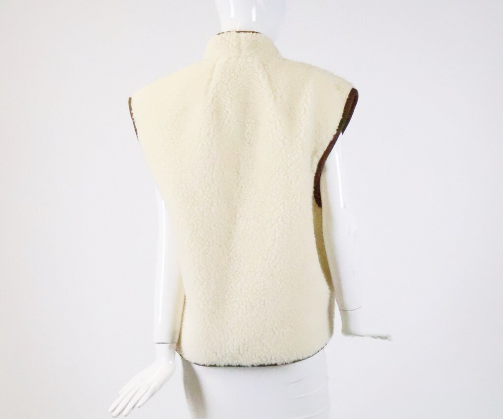 White Shearling Vest (XS)