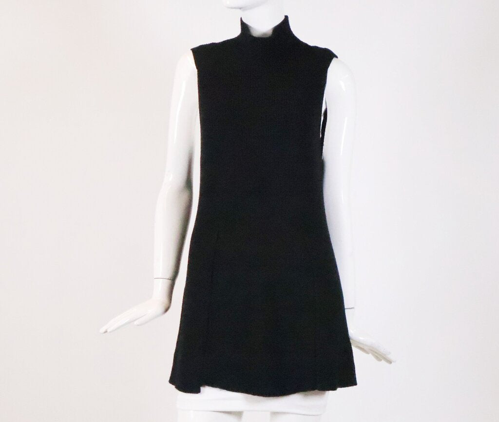 Black Sleeveless Knit Tunic (M)