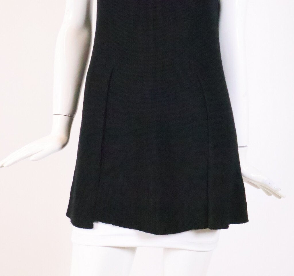 Black Sleeveless Knit Tunic (M)