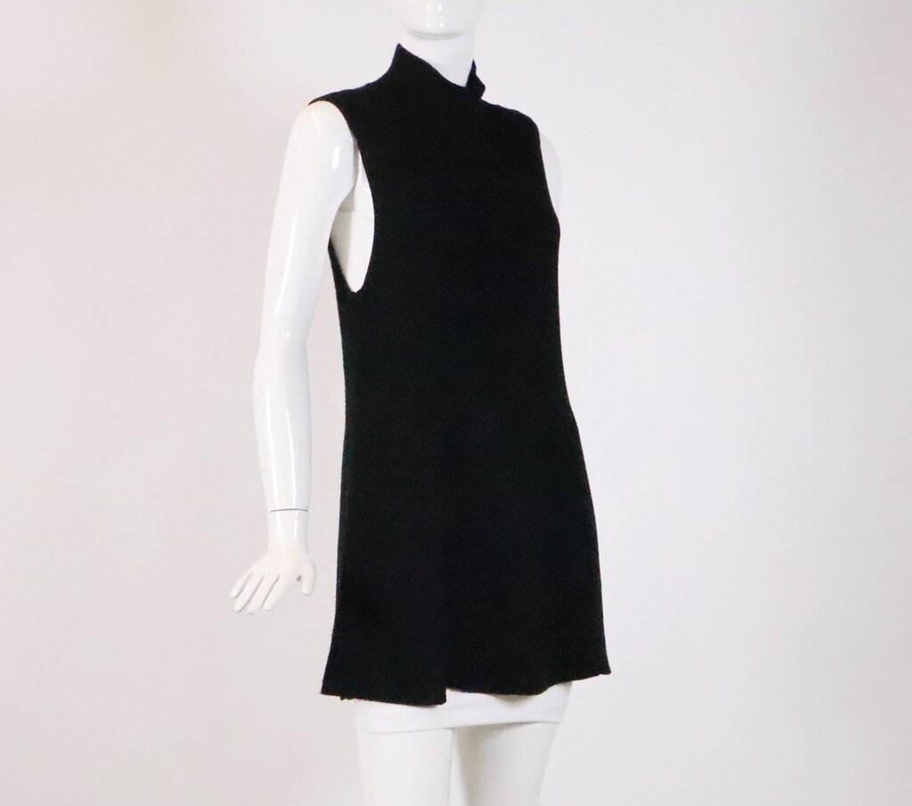 Black Sleeveless Knit Tunic (M)