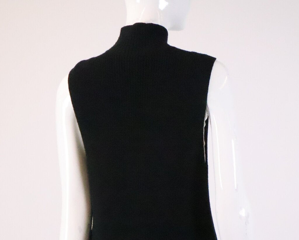 Black Sleeveless Knit Tunic (M)
