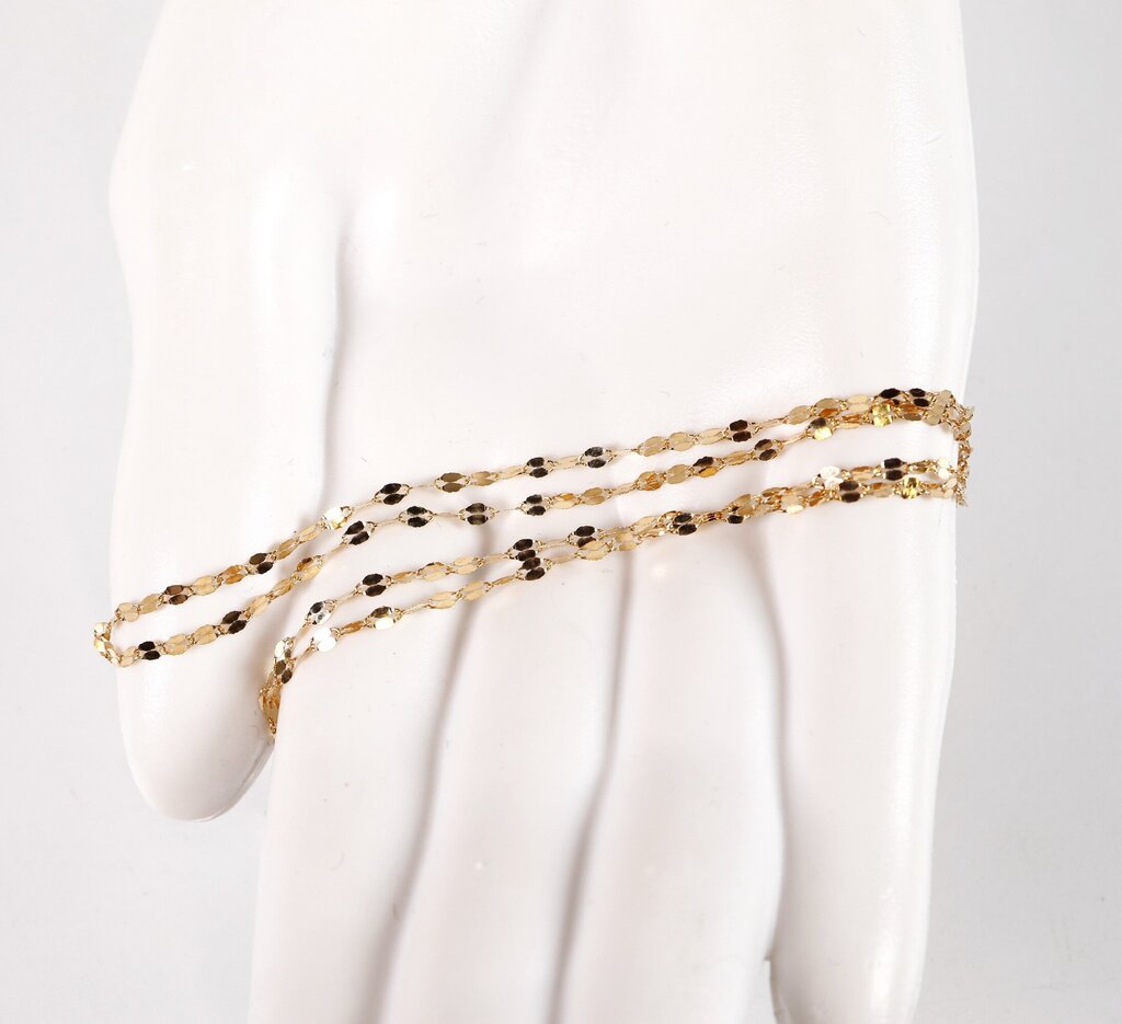 14K 20 inch Confetti Mirror Chain