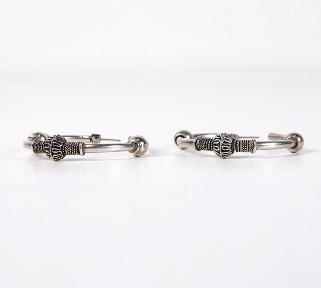 Sterling Balinese Oversize Hoops