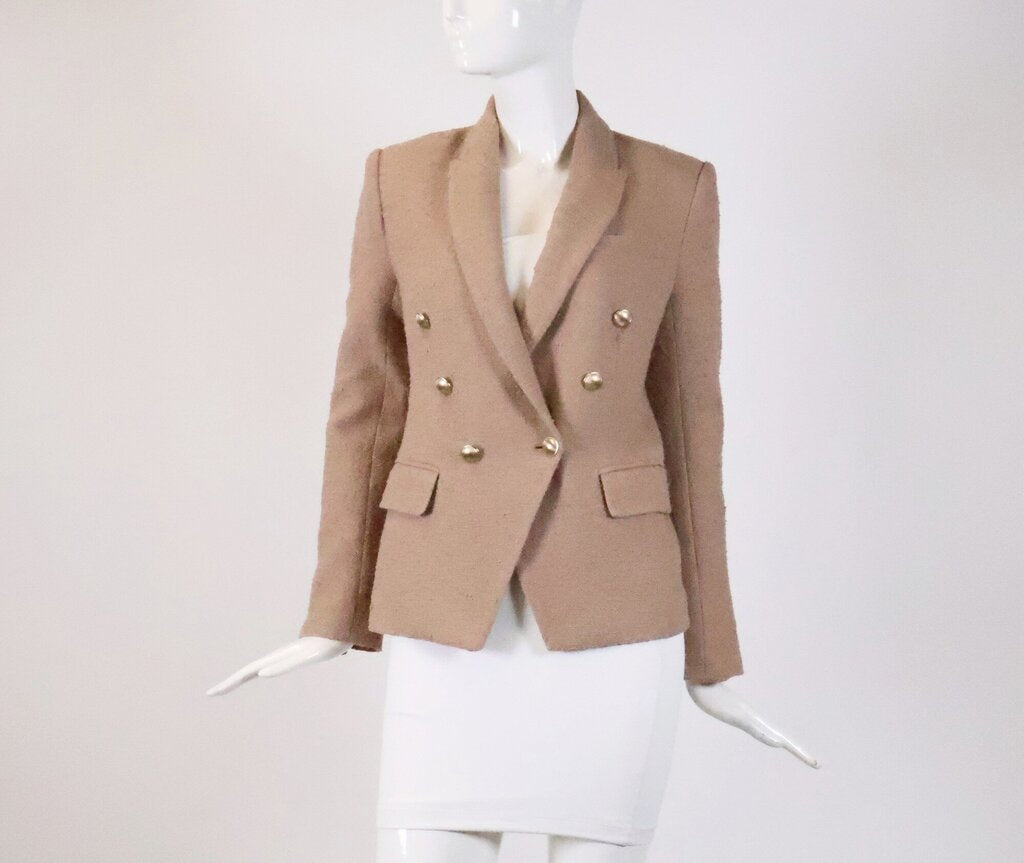 Light Brown Boucle Blazer (XS)