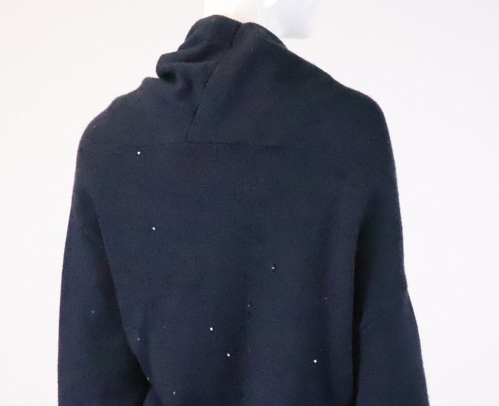 Navy and Sequin Turtleneck Sweater (S)