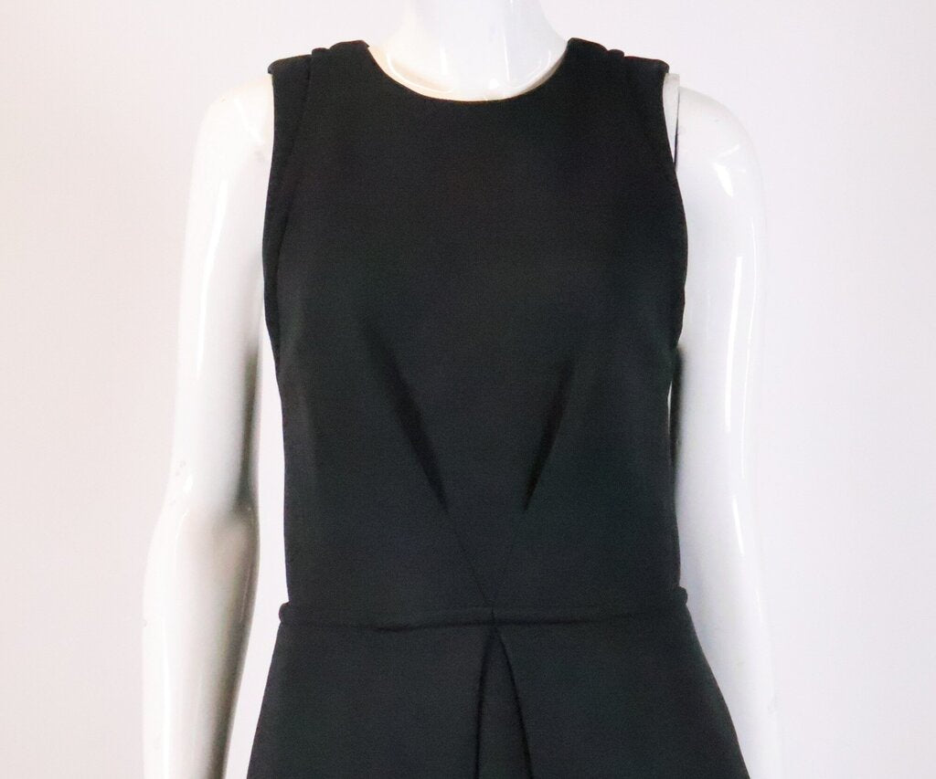Black Fit and Flare Sleeveless Dress (S)