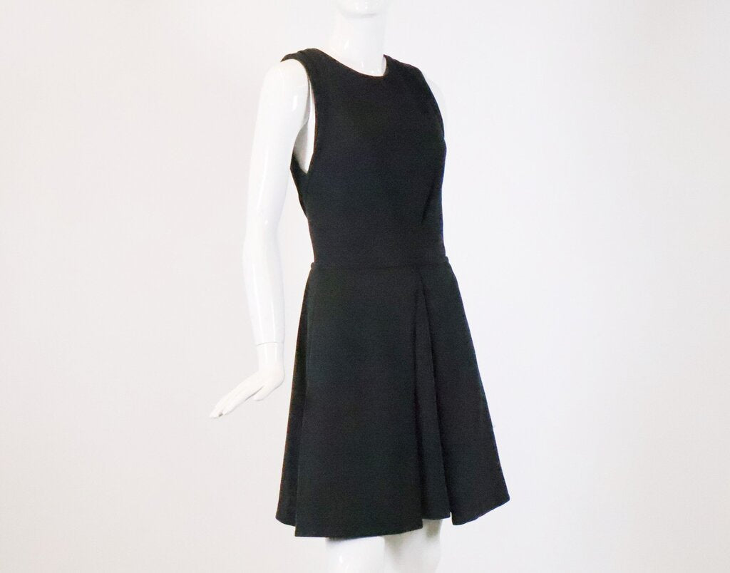 Black Fit and Flare Sleeveless Dress (S)