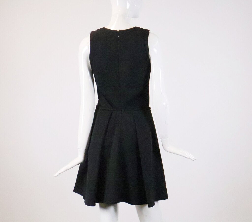 Black Fit and Flare Sleeveless Dress (S)