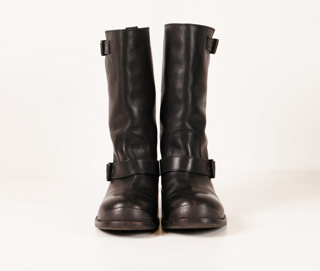 Black Leather Biker Boot (9)