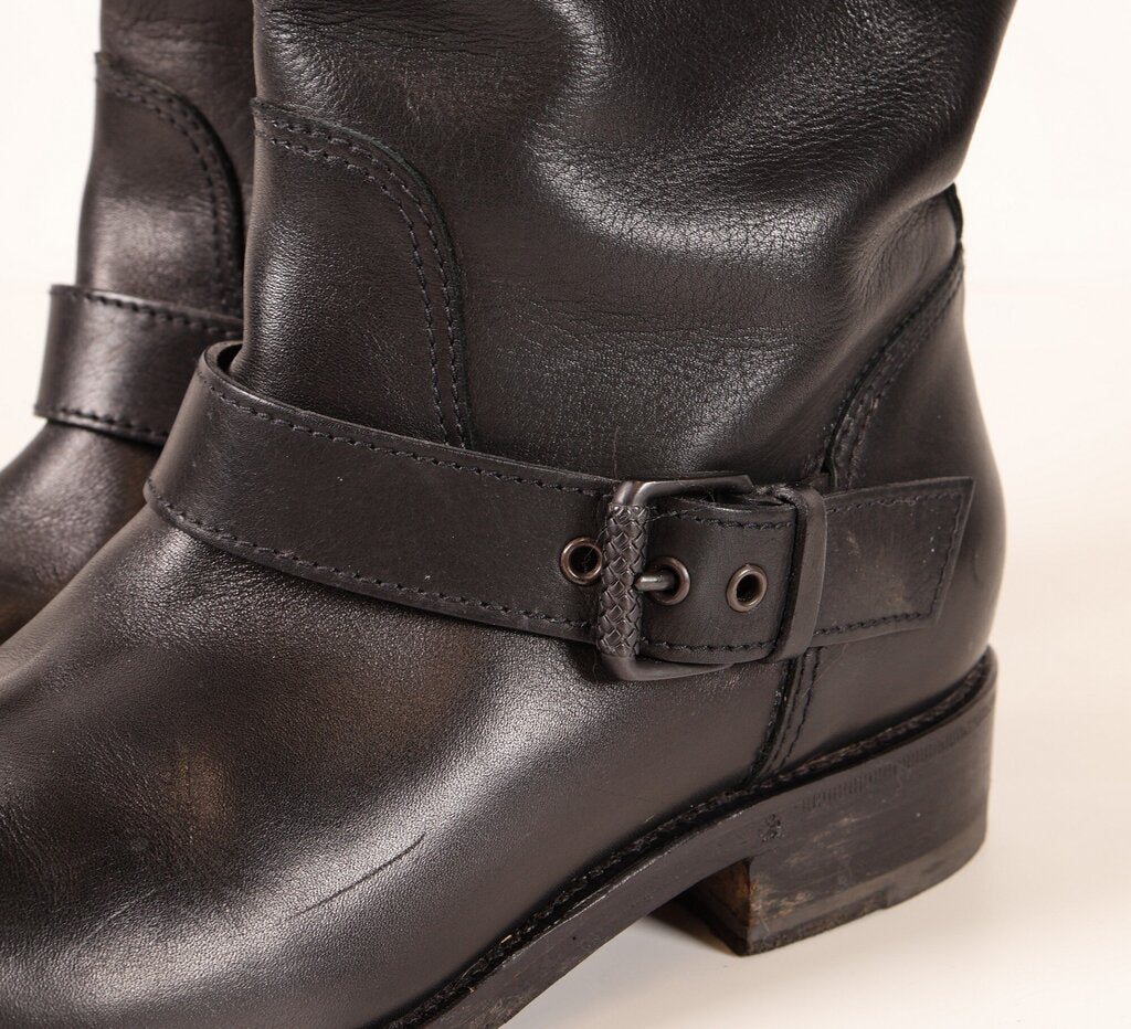 Black Leather Biker Boot (9)
