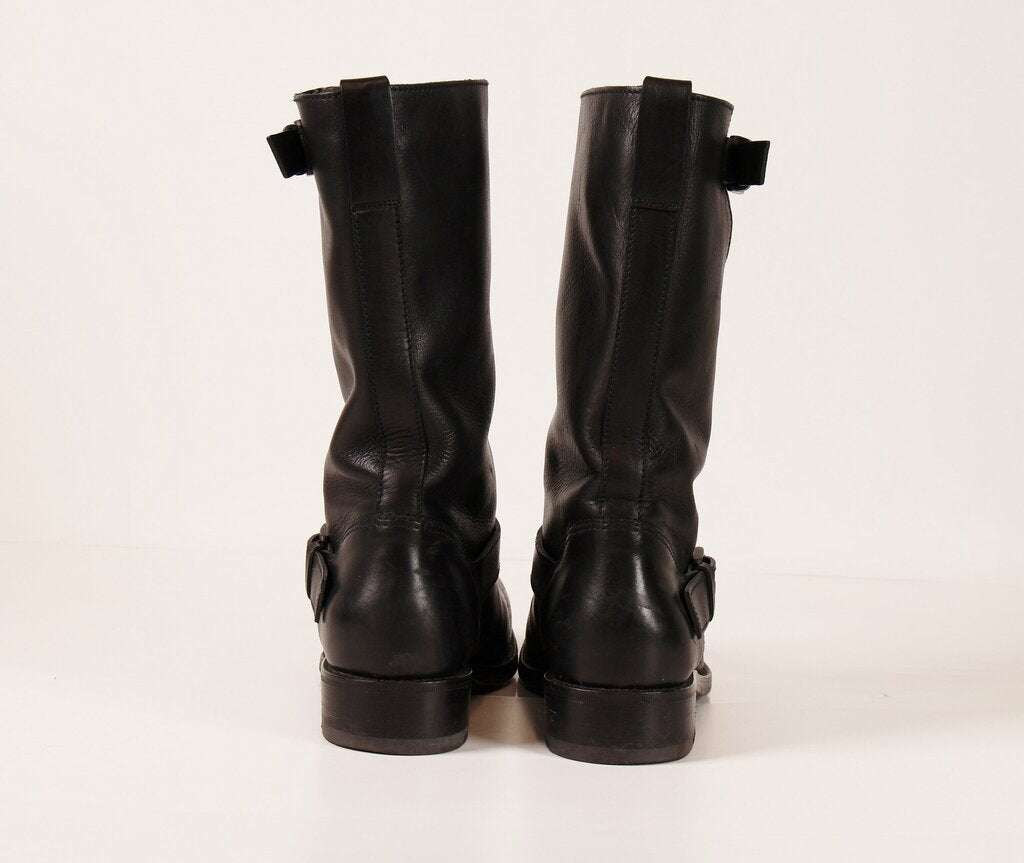 Black Leather Biker Boot (9)
