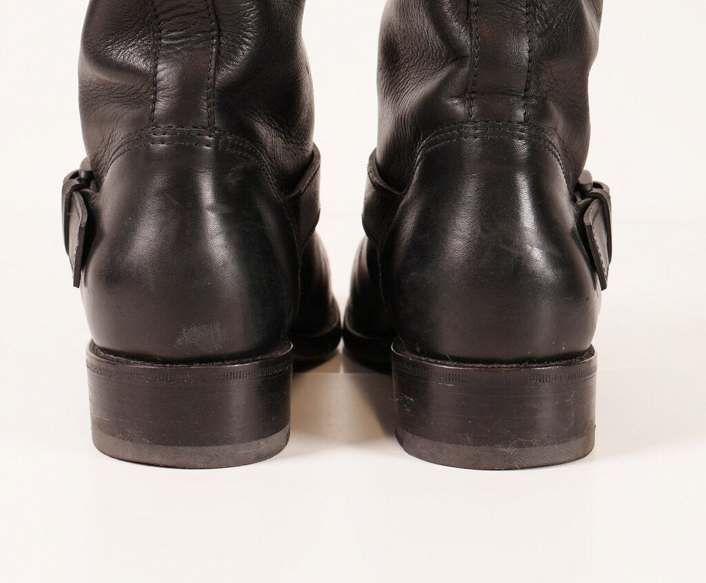 Black Leather Biker Boot (9)