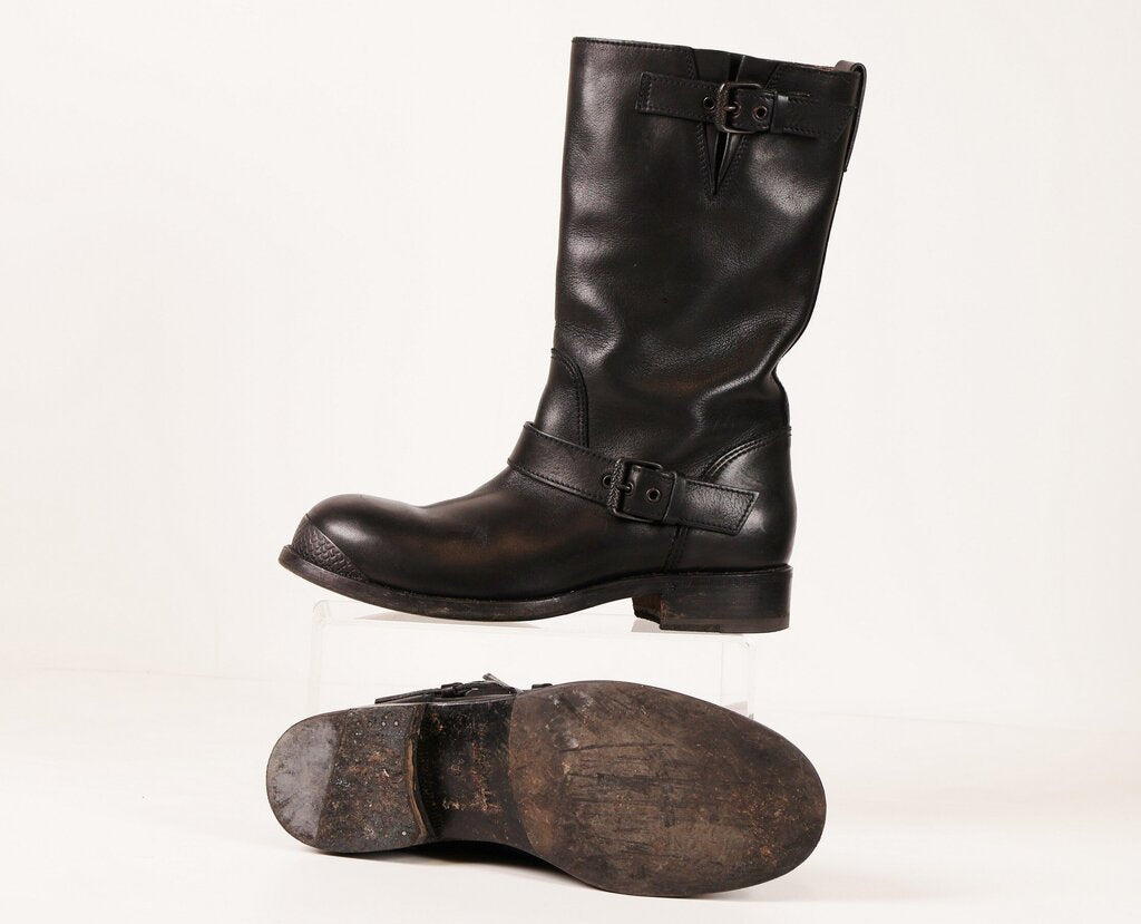 Black Leather Biker Boot (9)