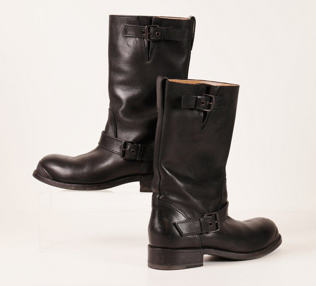 Black Leather Biker Boot (9)