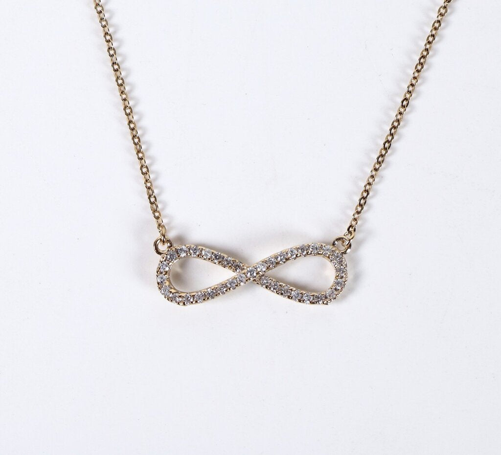 14K and Diamond 'Infinity' Pendant Necklace
