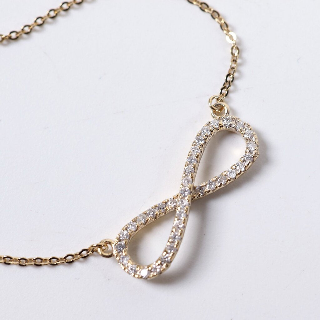 14K and Diamond 'Infinity' Pendant Necklace