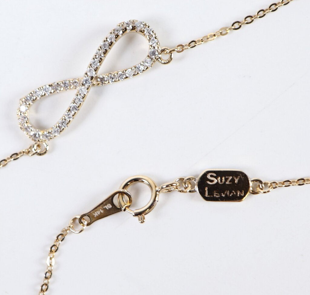 14K and Diamond 'Infinity' Pendant Necklace