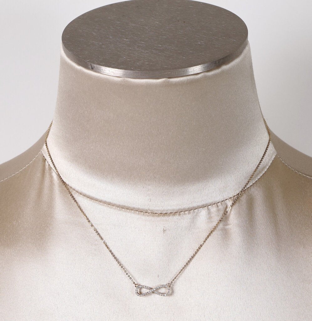 14K and Diamond 'Infinity' Pendant Necklace