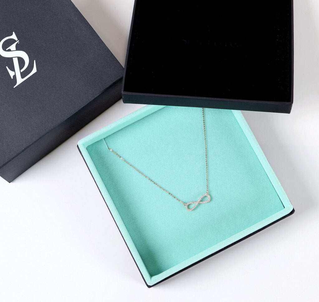 14K and Diamond 'Infinity' Pendant Necklace