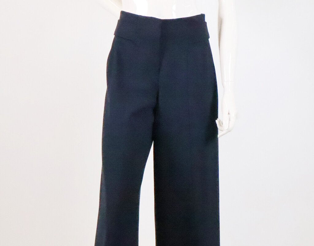 Navy Wide Leg 'Emotional Essence' Pants (S)