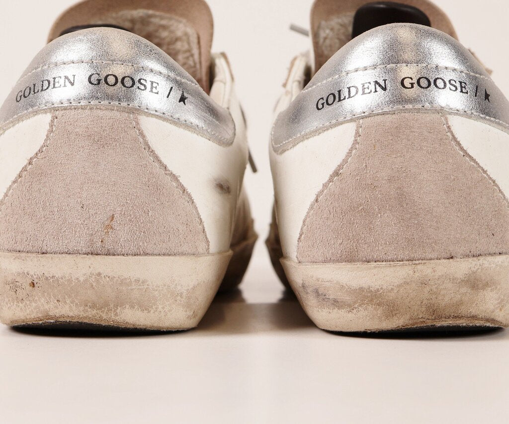 White 'Super Star' Sneakers with Suede (7)