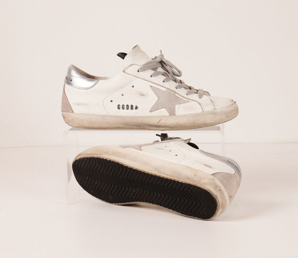 White 'Super Star' Sneakers with Suede (7)