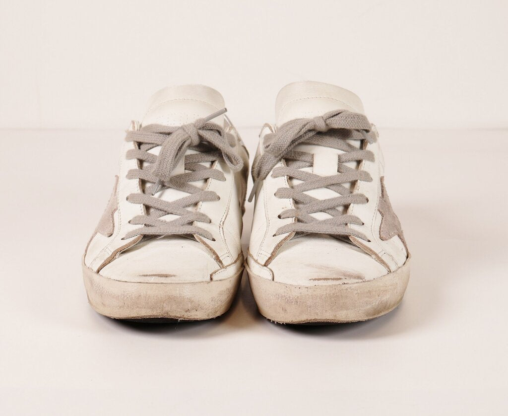 White 'Super Star' Sneakers with Suede (7)