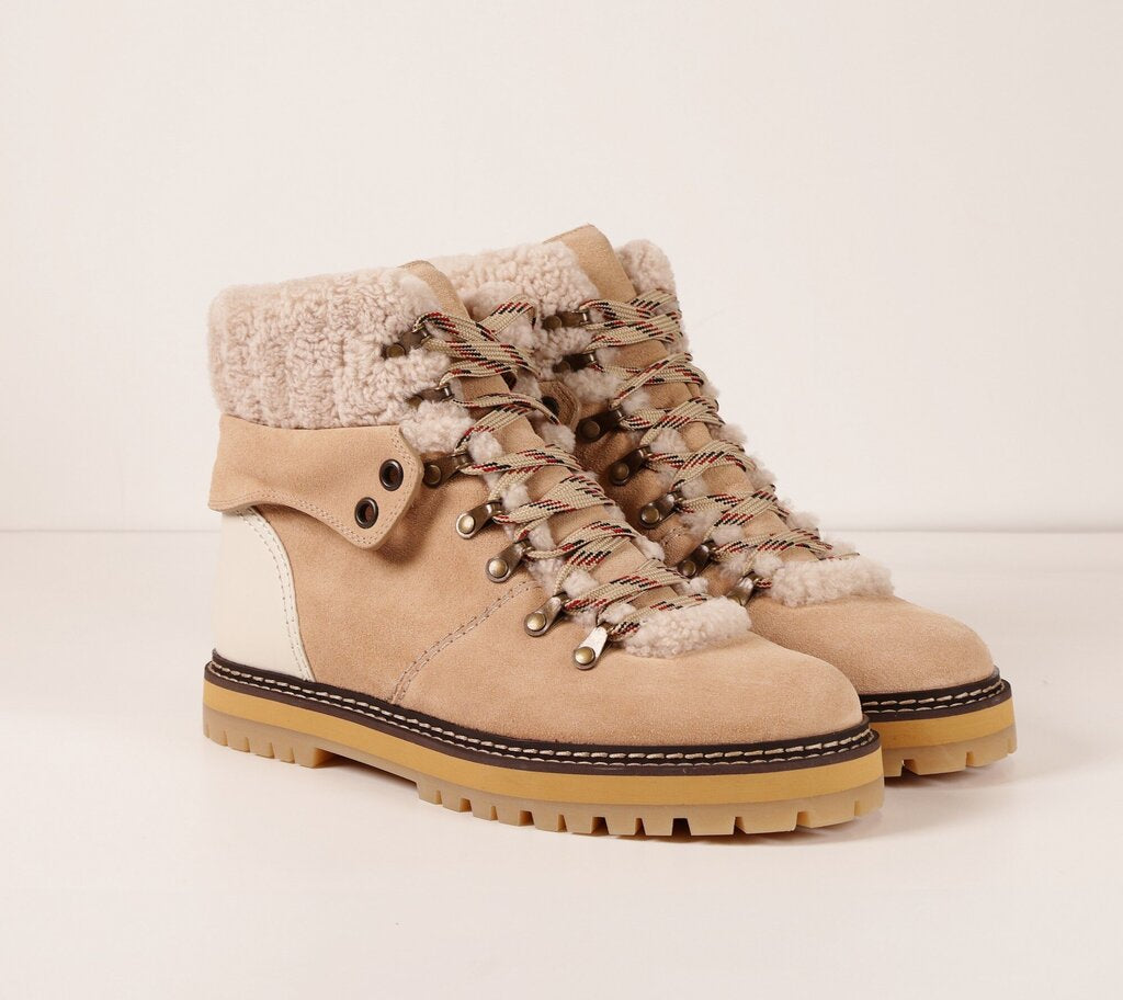 Winter Beige Suede Shearling Boots (12)