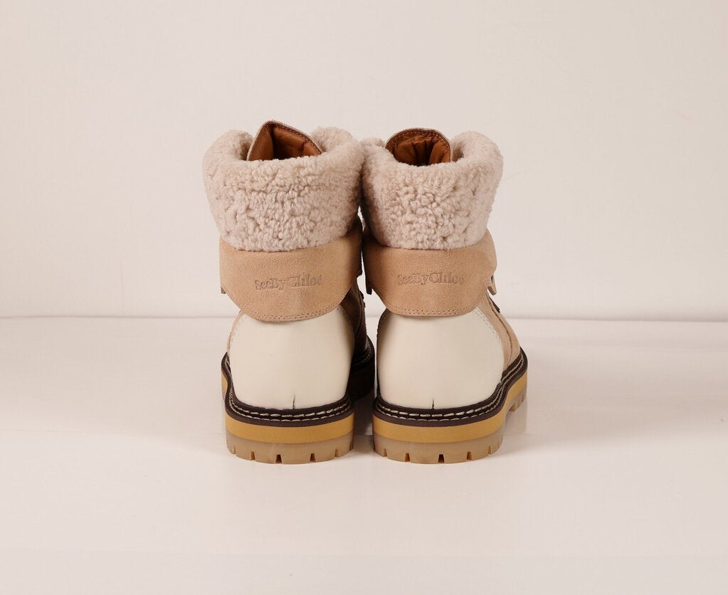 Winter Beige Suede Shearling Boots (12)