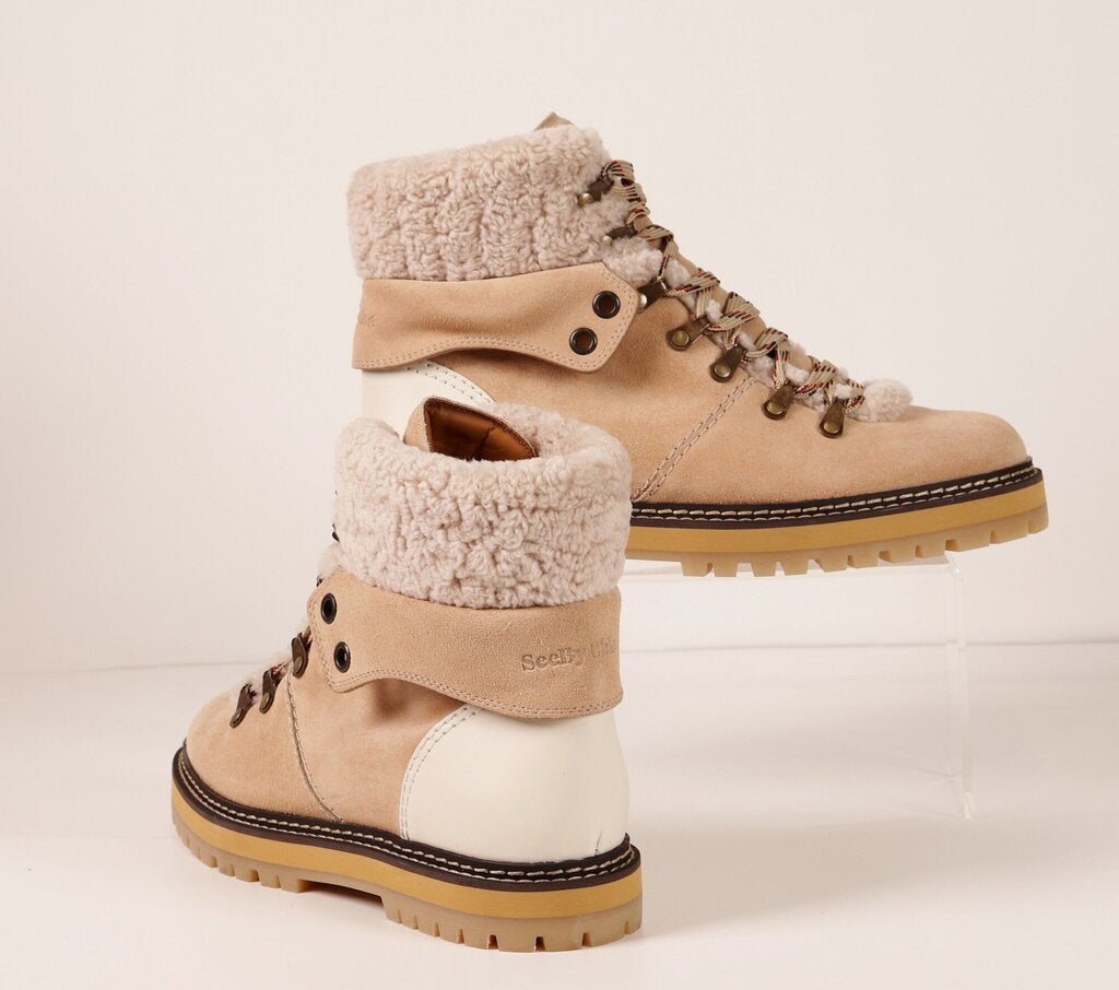 Winter Beige Suede Shearling Boots (12)