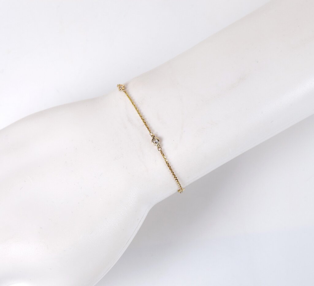 14K and Diamond Station Bracelet