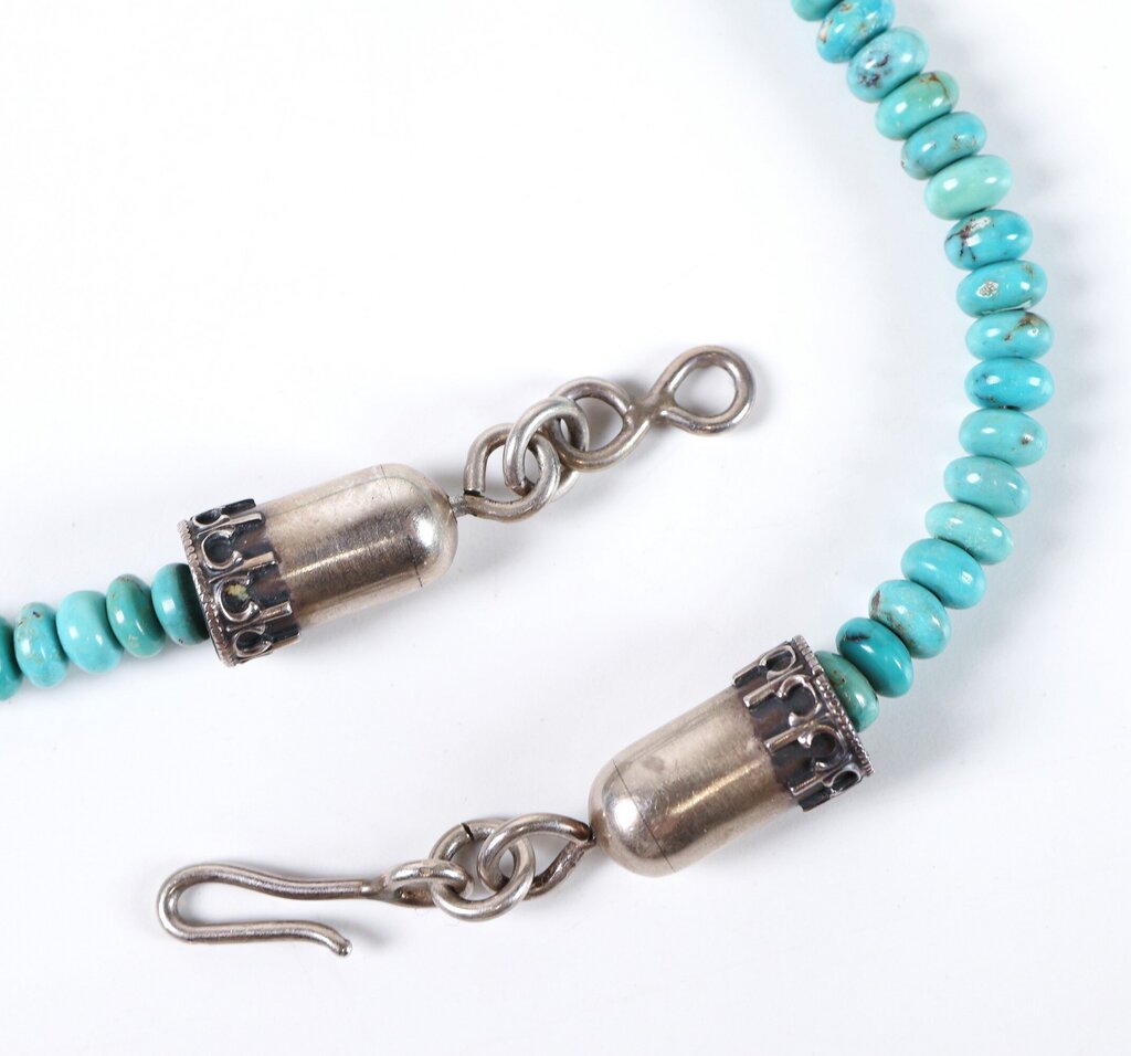 Sterling Turquoise and Dyed Spiny Oyster Necklace