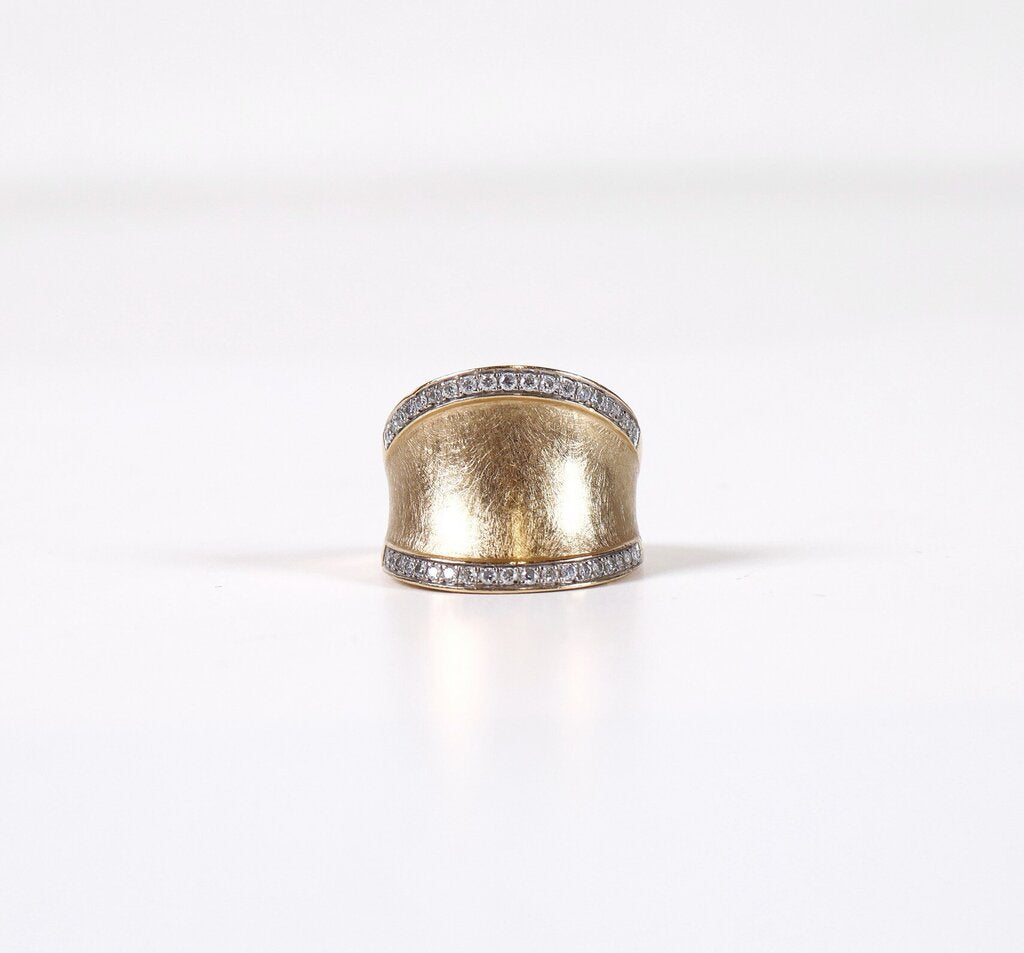 14K diamond tapered cigar band ring (7)