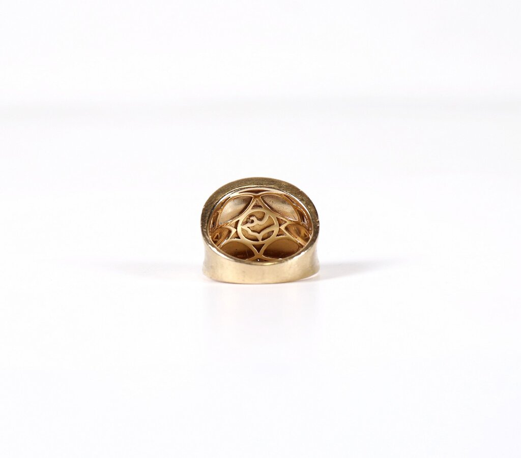 14K diamond tapered cigar band ring (7)