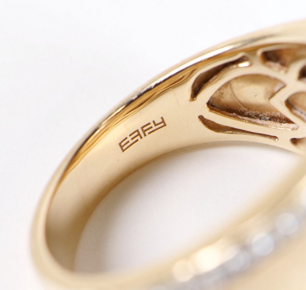 14K diamond tapered cigar band ring (7)