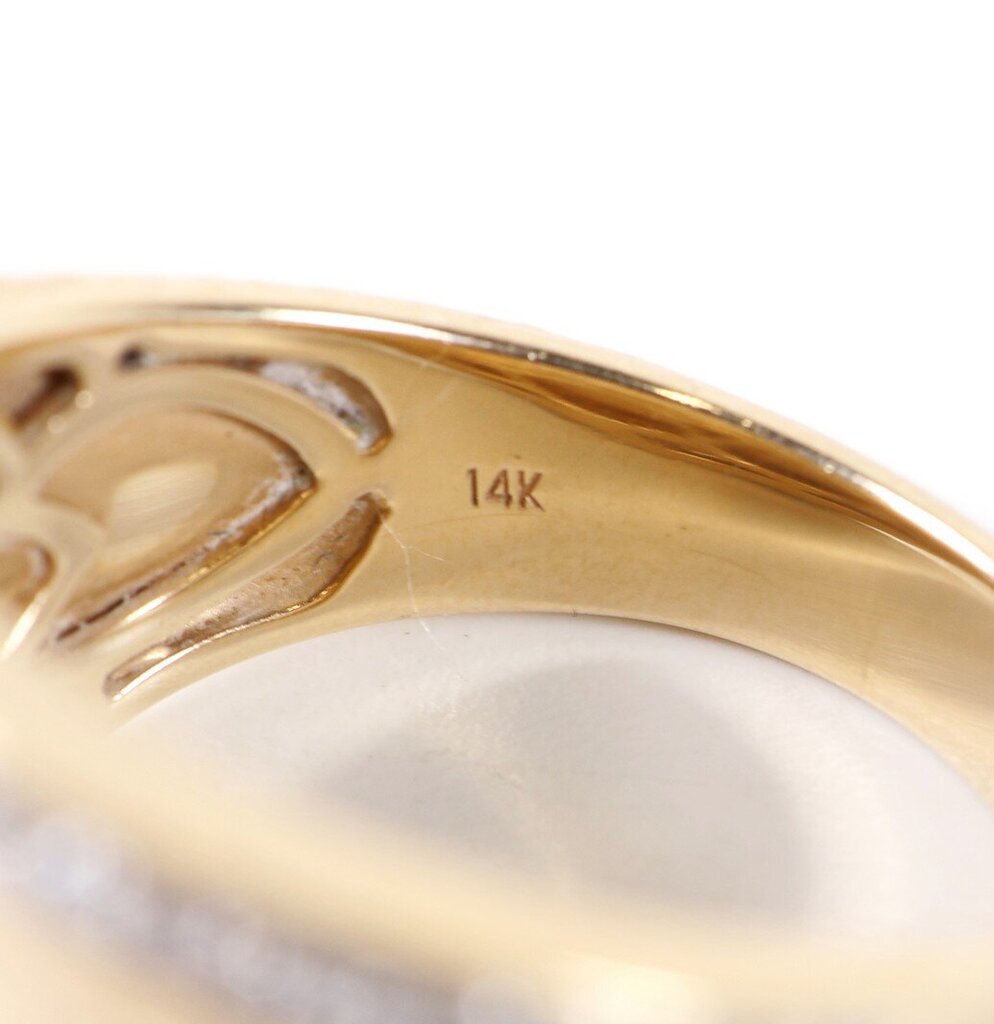 14K diamond tapered cigar band ring (7)