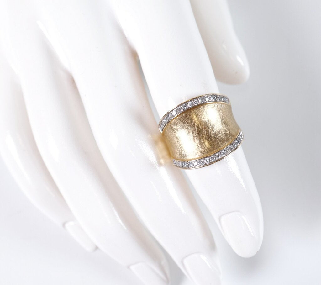 14K diamond tapered cigar band ring (7)