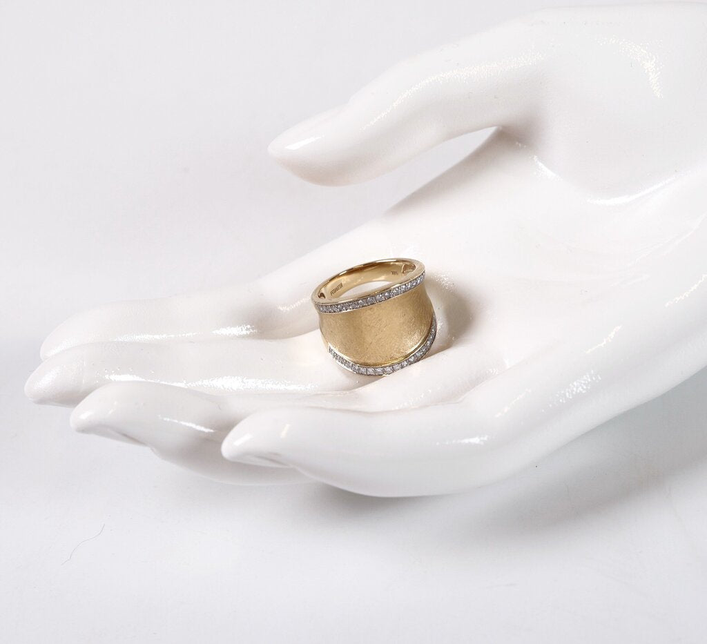 14K diamond tapered cigar band ring (7)