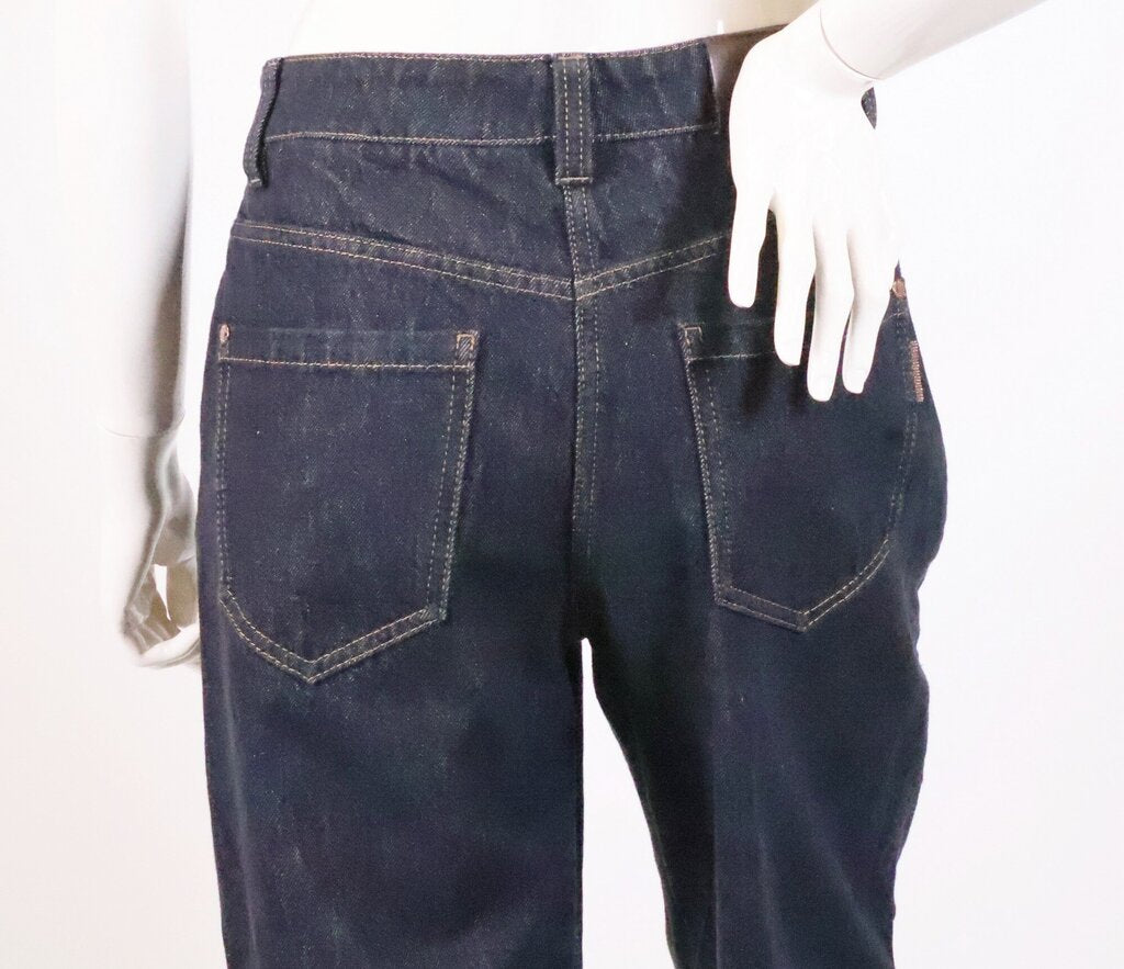 Dark Wash Slim Barrel Jeans (S)