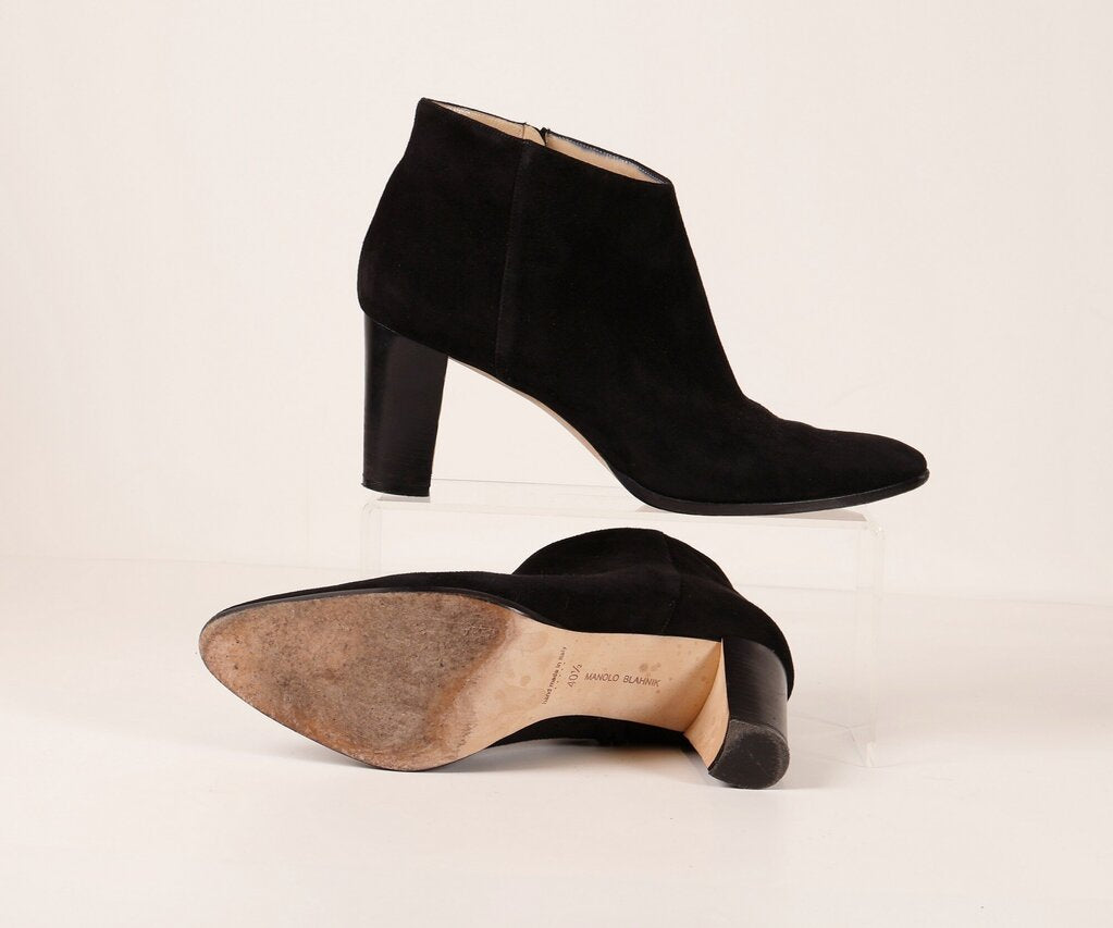 Black Suede Micro Booties (9)